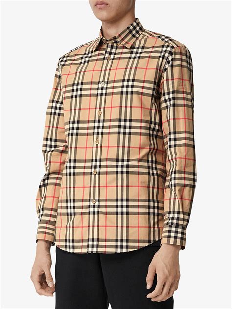 burberry big check shirt|Burberry Check cotton poplin shirt.